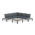 thumbnail image 1 of Tortuga Outdoor Lakeview 4Pc Aluminum Sectional (Charcoal cushions), 1 of 7
