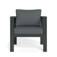 thumbnail image 1 of Tortuga Outdoor Lakeview Aluminum Club Chair w/ Cushion - Charcoal, 1 of 7