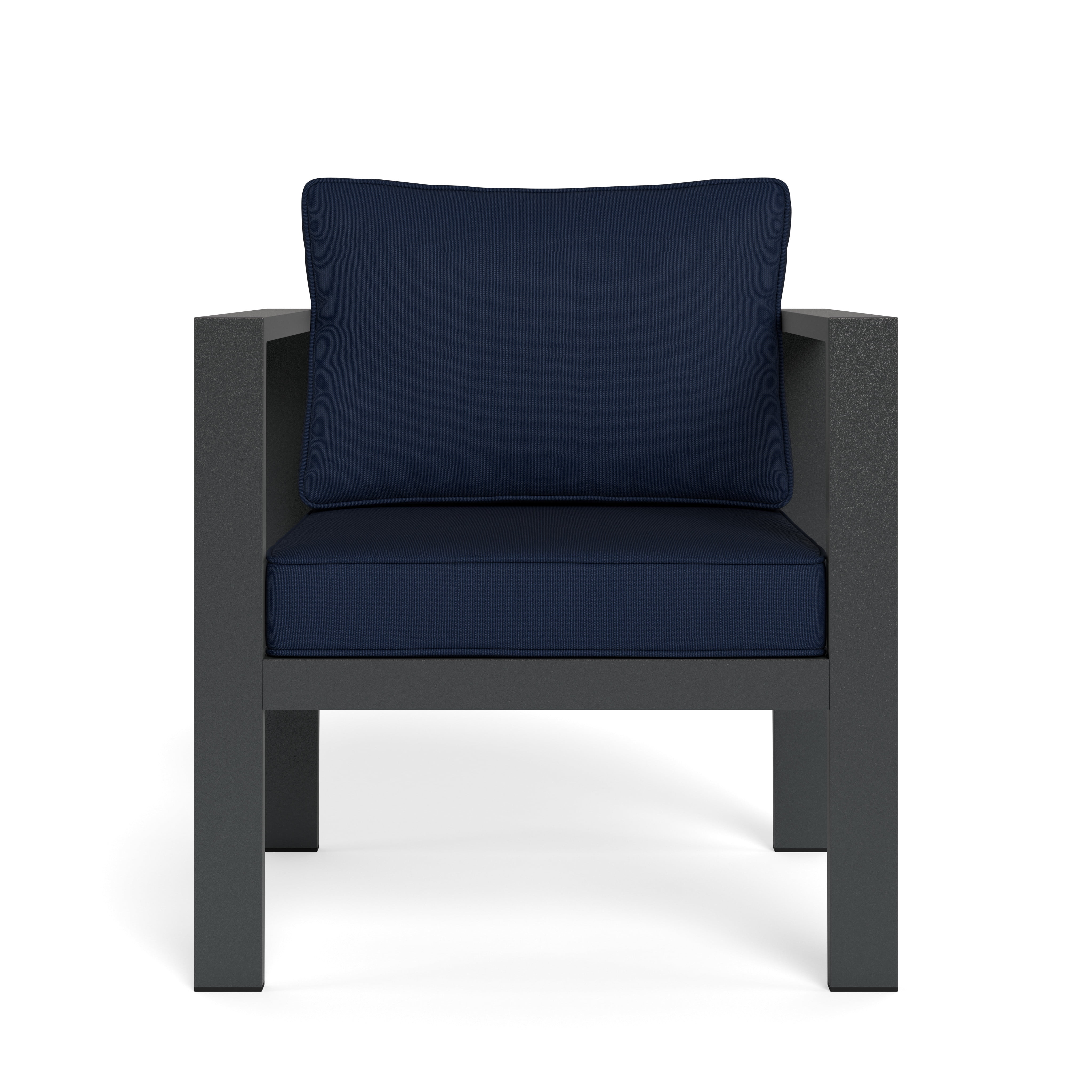 Lakeview Navy Cushioned Aluminum Outdoor Club Chair