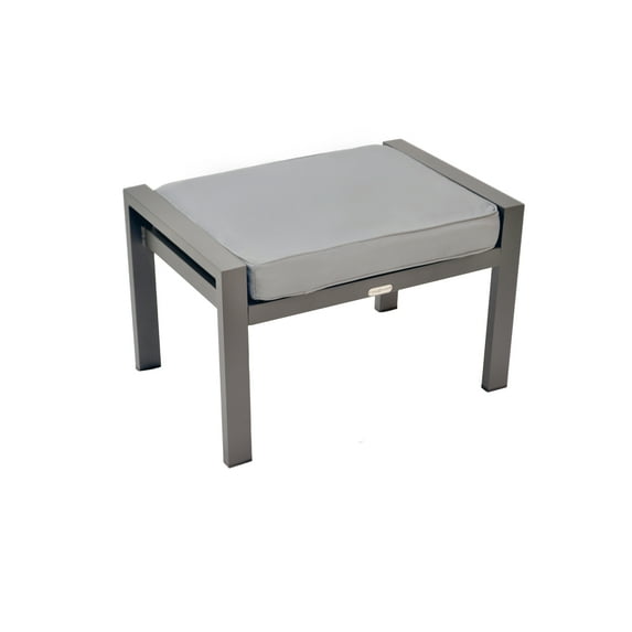 Modern Aluminum Ottoman with Cushion