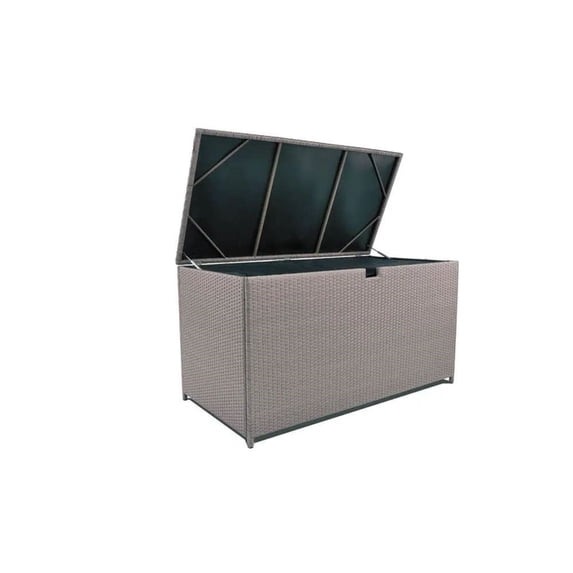 Tortuga Outdoor Sea Pines Large Wicker Storage Box, Sandstone