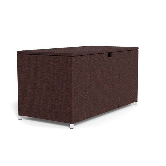 Tortuga Outdoor Sea Pines Large Wicker Storage Box, Java