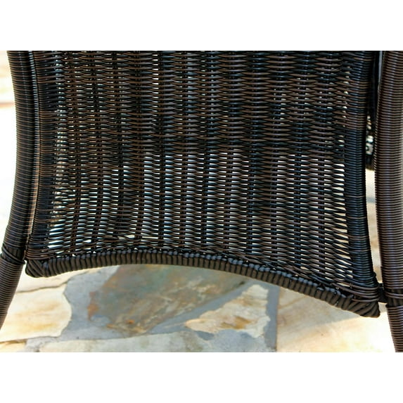 Tortuga Outdoor Portside Dark Roast Outdoor Wicker Dining Set (7-Piece) Sand