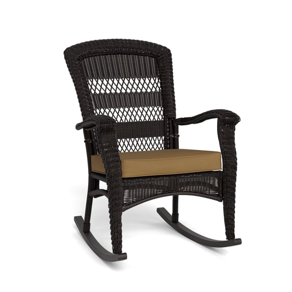 Tortuga Outdoor Portside Plantation Rocker Chair in Dark Roast