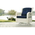 thumbnail image 1 of Tortuga Outdoor Rio Vista Swivel Glider Chair - White with Navy Cushions, 1 of 3