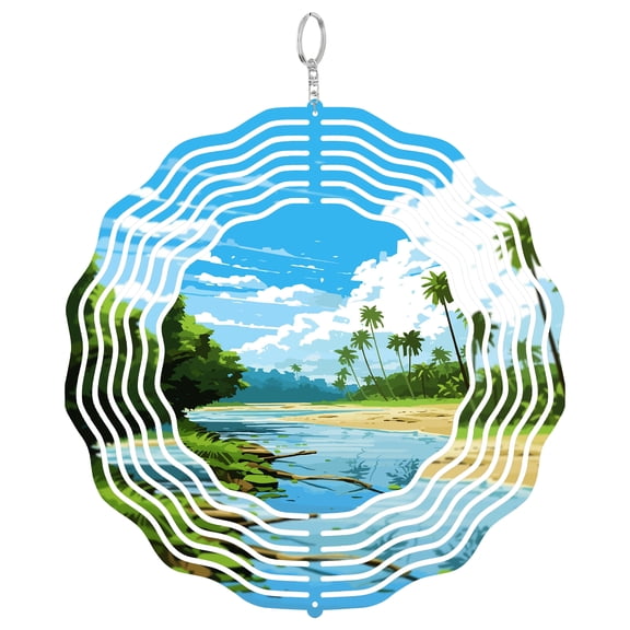 Tortuguero National Park 3D Wind Spinner Kinetic Hanging Ornament Outdoor Garden Decor Costa Rica Turtle Gift