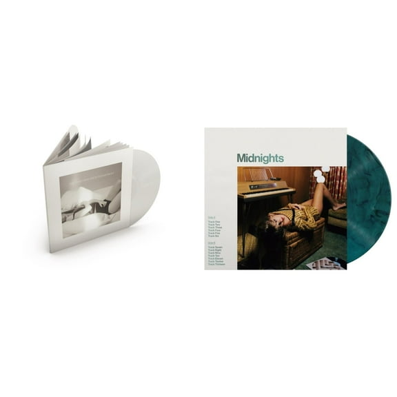 Tortured Poets Department (X) (Ghosted White Vinyl/2LP/Manuscript- Bonus Track) & Midnights (X) (Jade Green LP Vinyl)