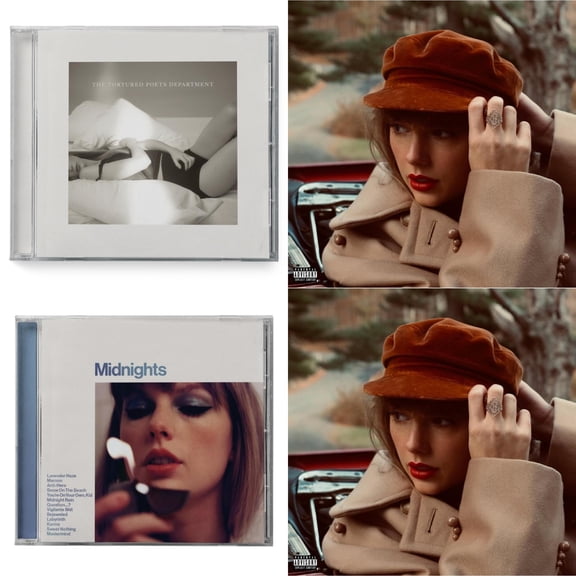 Red (Taylor's Version) (X) (2CD) & Red (Taylor's Version) (Edited) (2CD) & Midnights (X) (Moonstone Blue CD) & Tortured Poets Department(X) (Manuscript- Bonus Track)