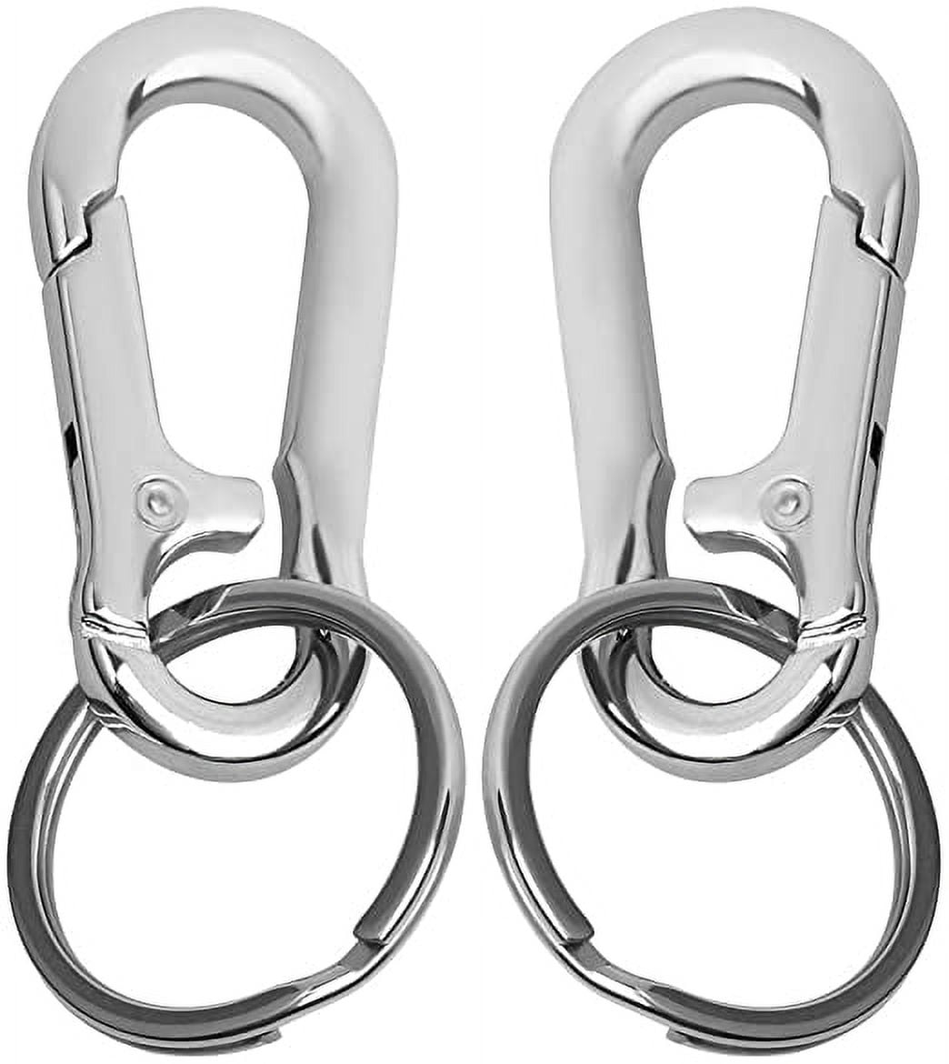 Torubia Metal Carabiner Clip Keyring Keychain Chain Holder Organizer for Car Keys Finder(2Pcs