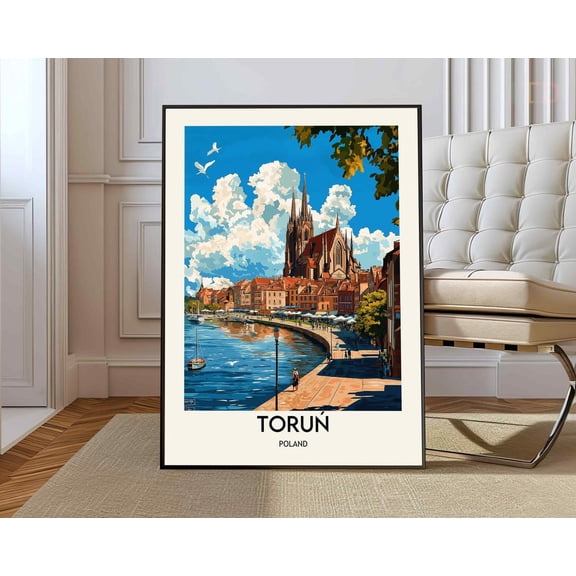 Torun Poland Medieval Poster, Unframed Paper Poster 8x10in