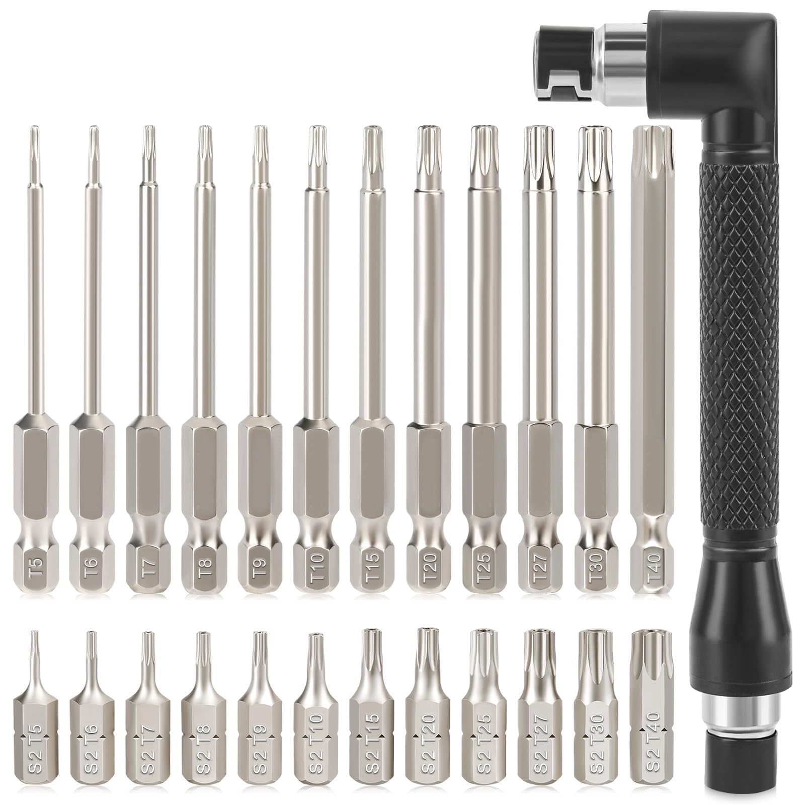 Torx Kit Torx Bit Set ,Tonsiki 24Pcs Torx Screwdriver Sets S2 Steel Magnetic ...