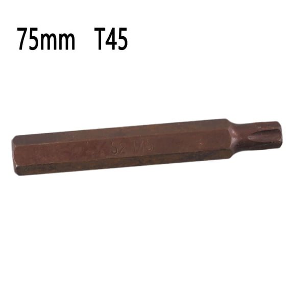 Torx Screwdriver Bit 75mm Hex Shank Screwdriver Bits T20 25 30 40 45 50 55 Anti Slip Electric Screw Driver Bits New, T45