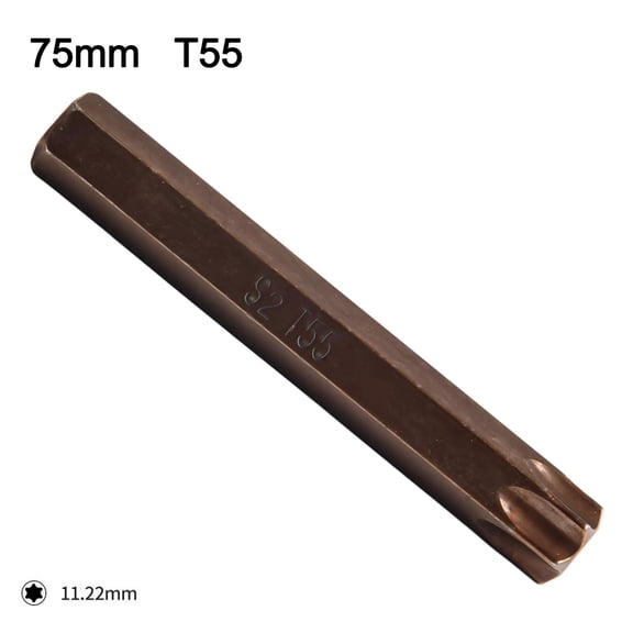 Torx Screwdriver Bit 75mm Hex Shank Screwdriver Bits T20/25/30/40/45/50/55 Anti Slip Electric Screw Driver Bits New T55
