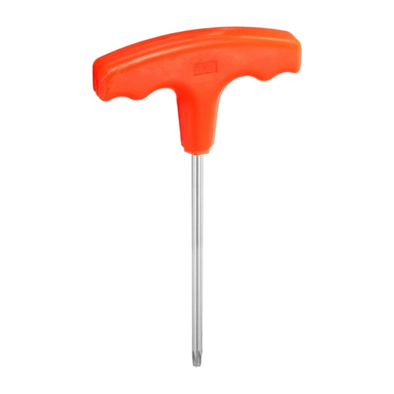 Torx Screwdriver T25 Length 155mm Handle Star Key Wrench 45# Steel, Orange