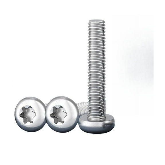 Torx Security Machine Screws - Stainless Steel, Tamper-Resistant, Button Head Screws,Anti-Theft Bolts for License Plates,Without Column
