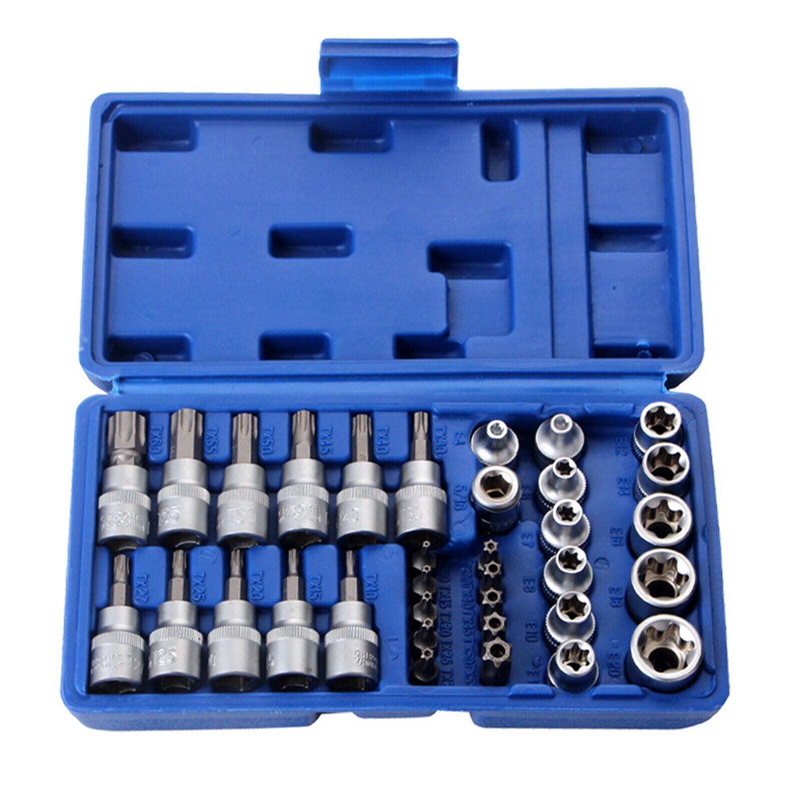 Torx Star Sockets & Bit Set 3/8'' Drive Handheld Tool Torque Star