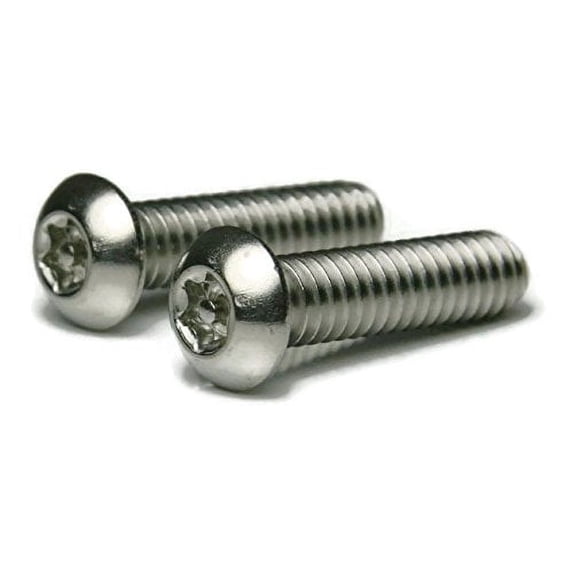 Torx w/Pin Tamper Proof Security T-27 Button Cap Screw 18-8 Stainless Steel - 1/4-20 x 1 Qty-25