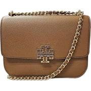 Tory Burch 140987 Britten Moose Brown With Gold Hardware Womens Small Adjustable Shoulder Bag