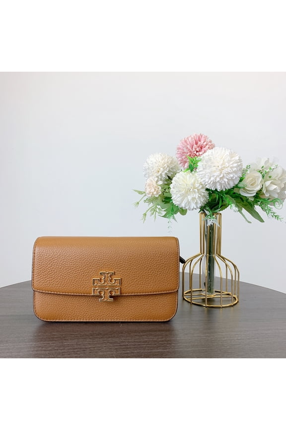 141012 Britten Small Chain Wallet Wristlet Crossbody Bag IN MOOSE