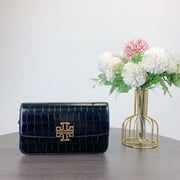 Tory Burch 141073 Britten chain wallet wristlet IN BLACK