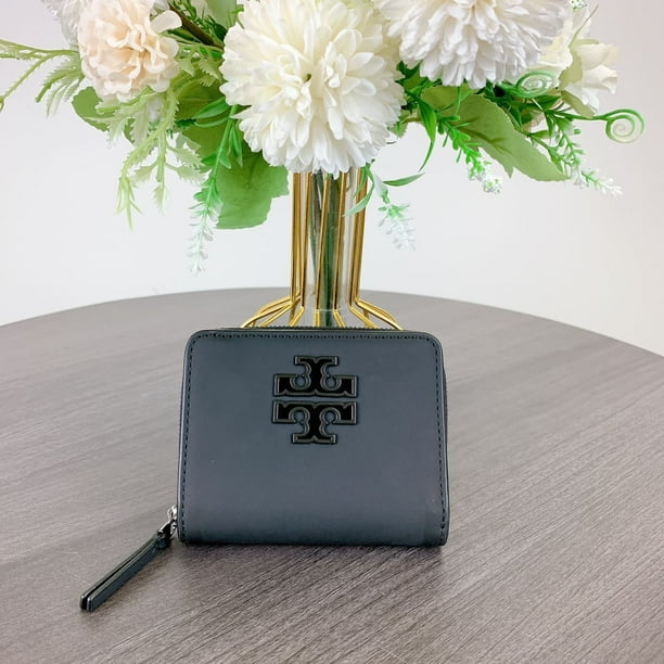 ★人気商品★TORY BURCH MATTE BI FOLD WALLET Tory Burch 149653 BRITTEN Matte Black PU BiFold Bi Fold