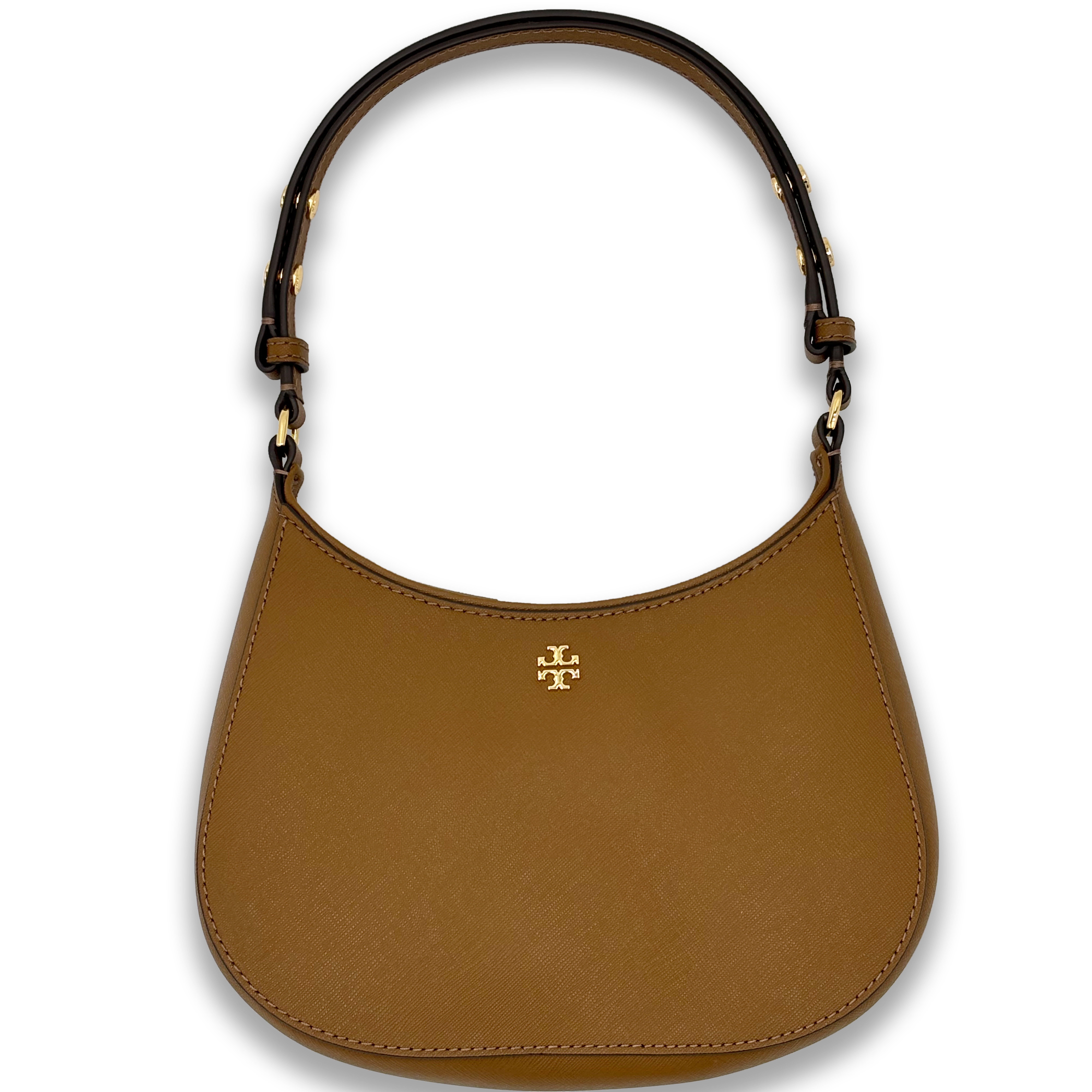 150258 Tory Burch★Emerson Shoulder Bag Tory Burch 150258 Emerson Moose Brown Saffiano Leather With