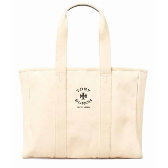Tory Burch 156476 Canvas Logo Design Large Women's Tote Bag (Canvas)