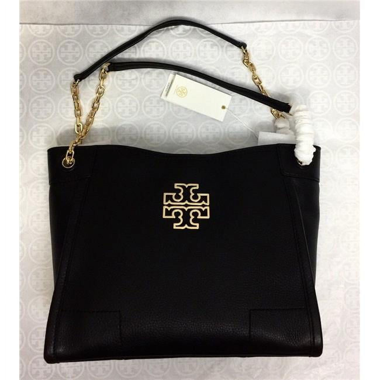 Tory Burch 39057 Britten Small Slouchy Tote Bag - Black - Walmart.com