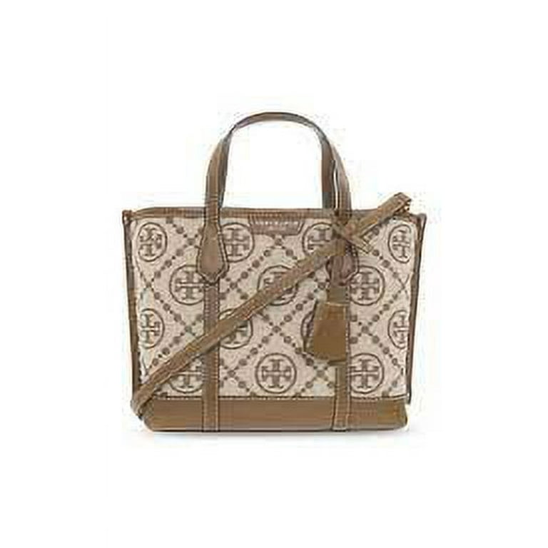 Tory Burch 83313 Perry T Monogram Small Triple-Compartment Tote in Hazel 371