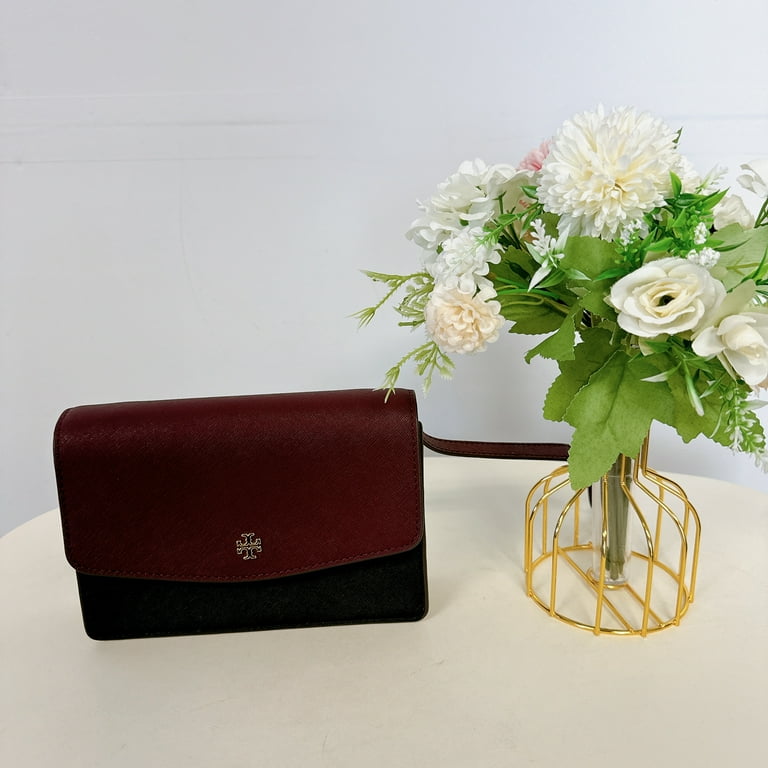 Tory Burch 84744 0821 Emerson Mini Shoulder Bag In Claret Black Walmart