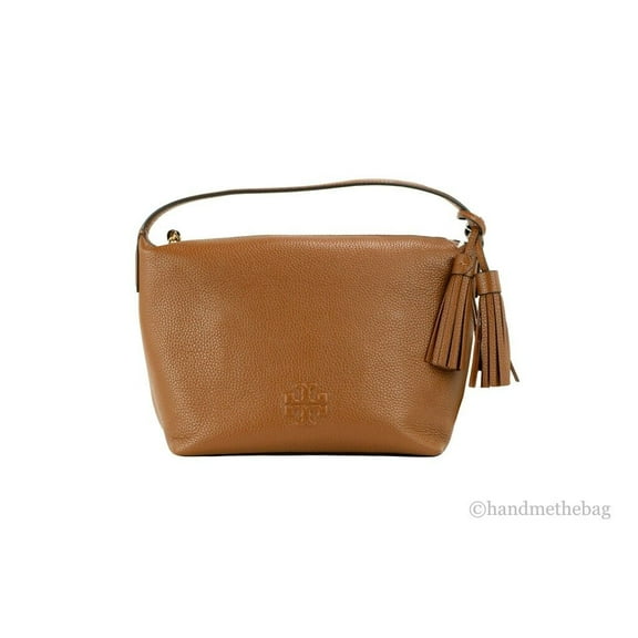 Tory Burch (86884) Thea Small Pebbled Leather Slouchy Shoulder Handbag (Moose)