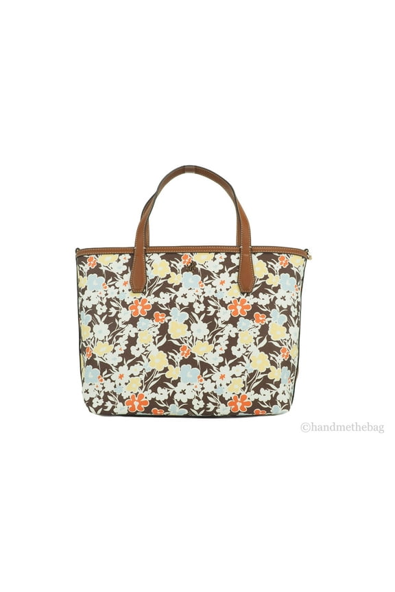 (88132) Kerrington Small Reverie Floral Print Coated Canvas Tote Bag