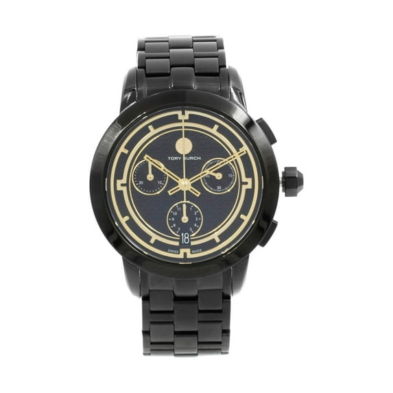 Pre-Owned Tory Burch Black Ion Plated Steel Ladies Quartz Watch TRB1025