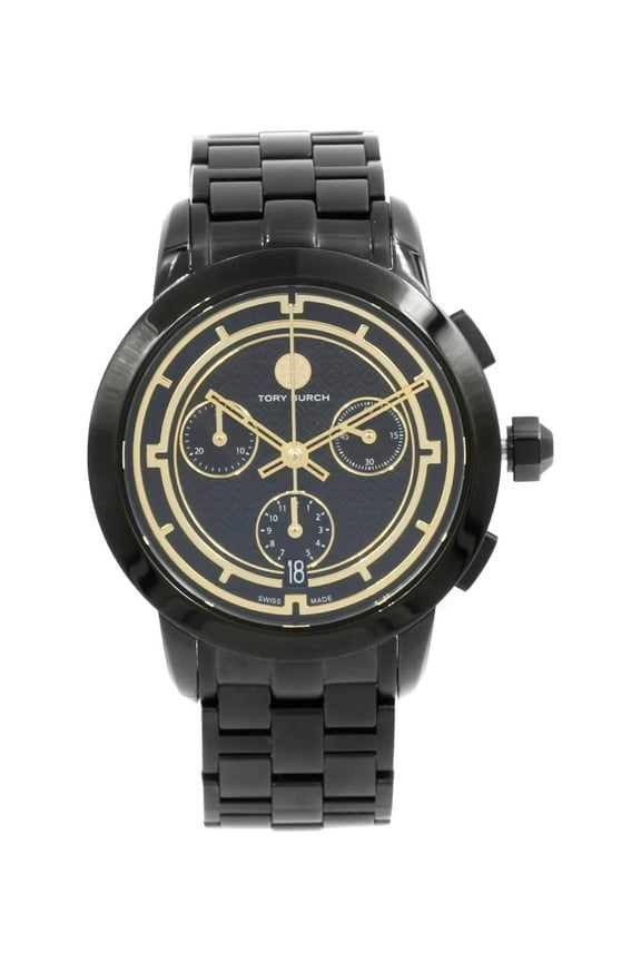 Pre-Owned Tory Burch Black Ion Plated Steel Ladies Quartz Watch TRB1025