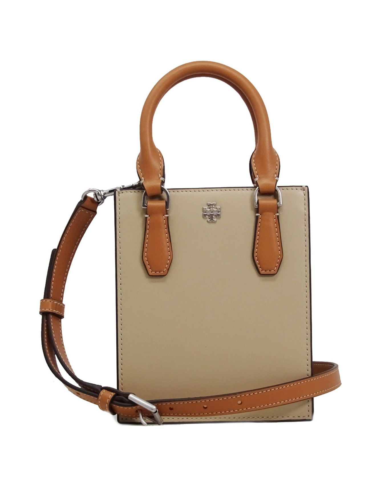 138274 Tory Burch★Blake Mini Shopper Tory Burch Blake Mixed Material Mini Shopper - Walmart.com