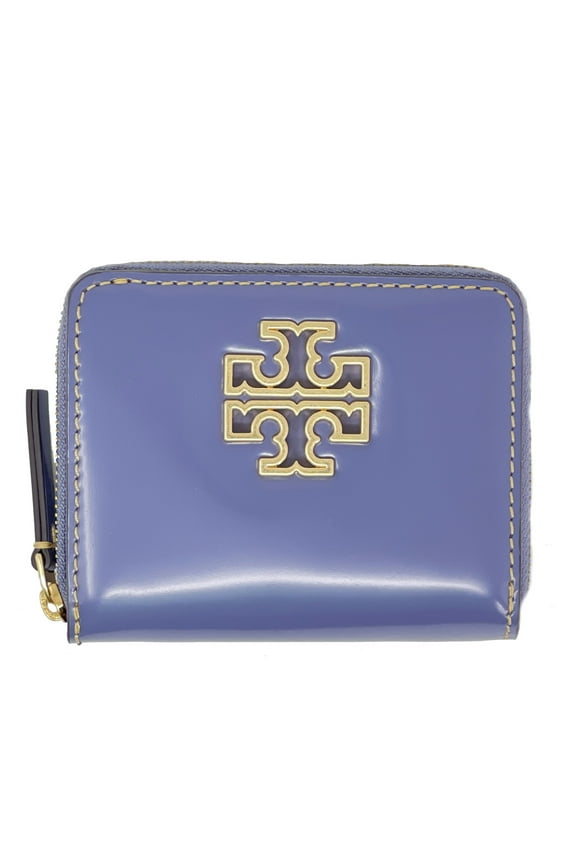 Britten Smooth Patent Leather Bifold Wallet (Dark Lotus)