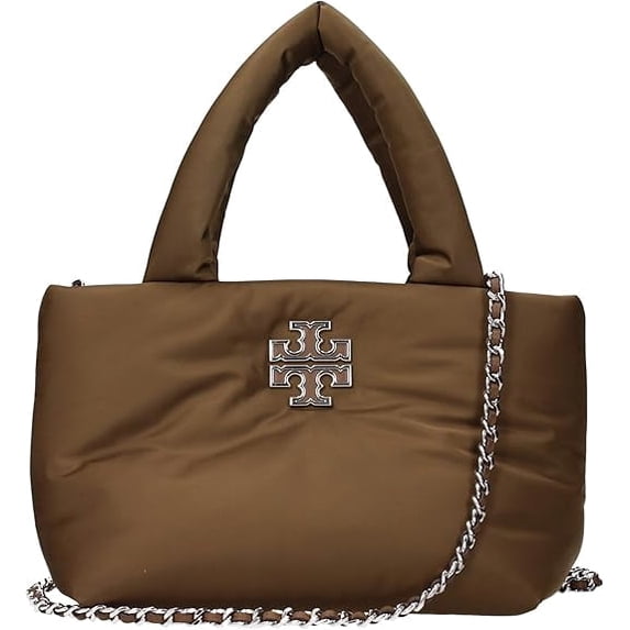 Tory Burch Britten Nylon Puffy Mini Tote (Coffee)