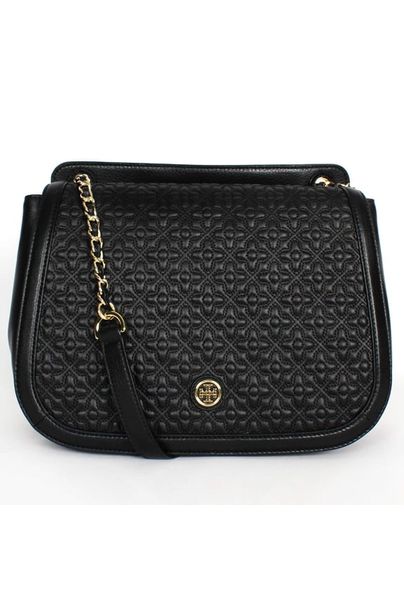 Bryant Quilted Leather Shoulder Bag Black