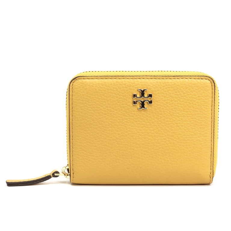 Tory Burch Carter Pebbled Leather Zip Around Mini Wallet 