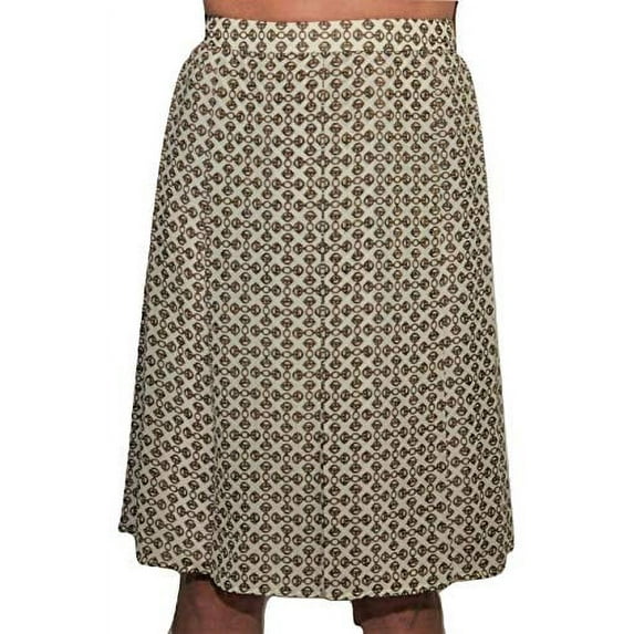 Tory Burch Chain Print Pleated Skirt Silk Chiffon, Harvest Chains, 12