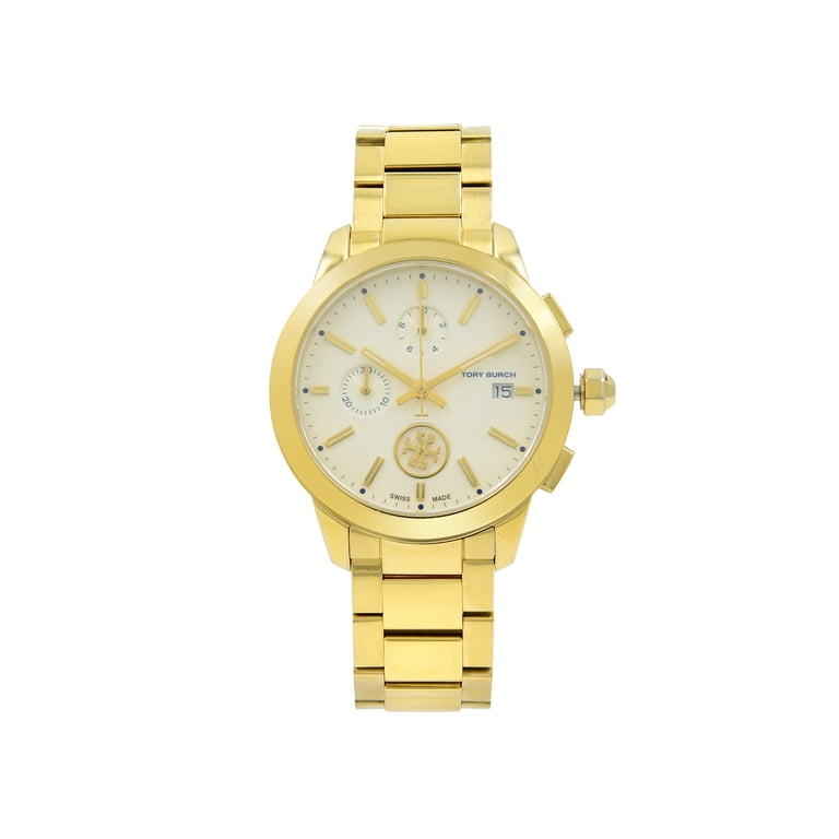 Tory Burch Collins Chrono Gold Tone Steel Cream Dial Ladies  display picture 3