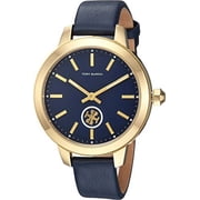 Tory Burch Collins Leather Watch Blue - Tbw1203 One Size