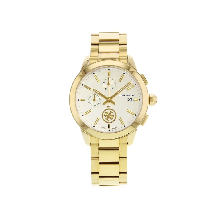 Pre-Owned Tory Burch Collins Yellow Gold Tone Cream Dial  display picture 1
