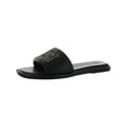 thumbnail image 1 of Tory Burch Double T Sport Women's Leather Logo Flat Slide Sandals, 1 of 3