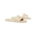 thumbnail image 1 of Tory Burch Double T Sport Women's Leather Logo Flat Slide Sandals, 1 of 3
