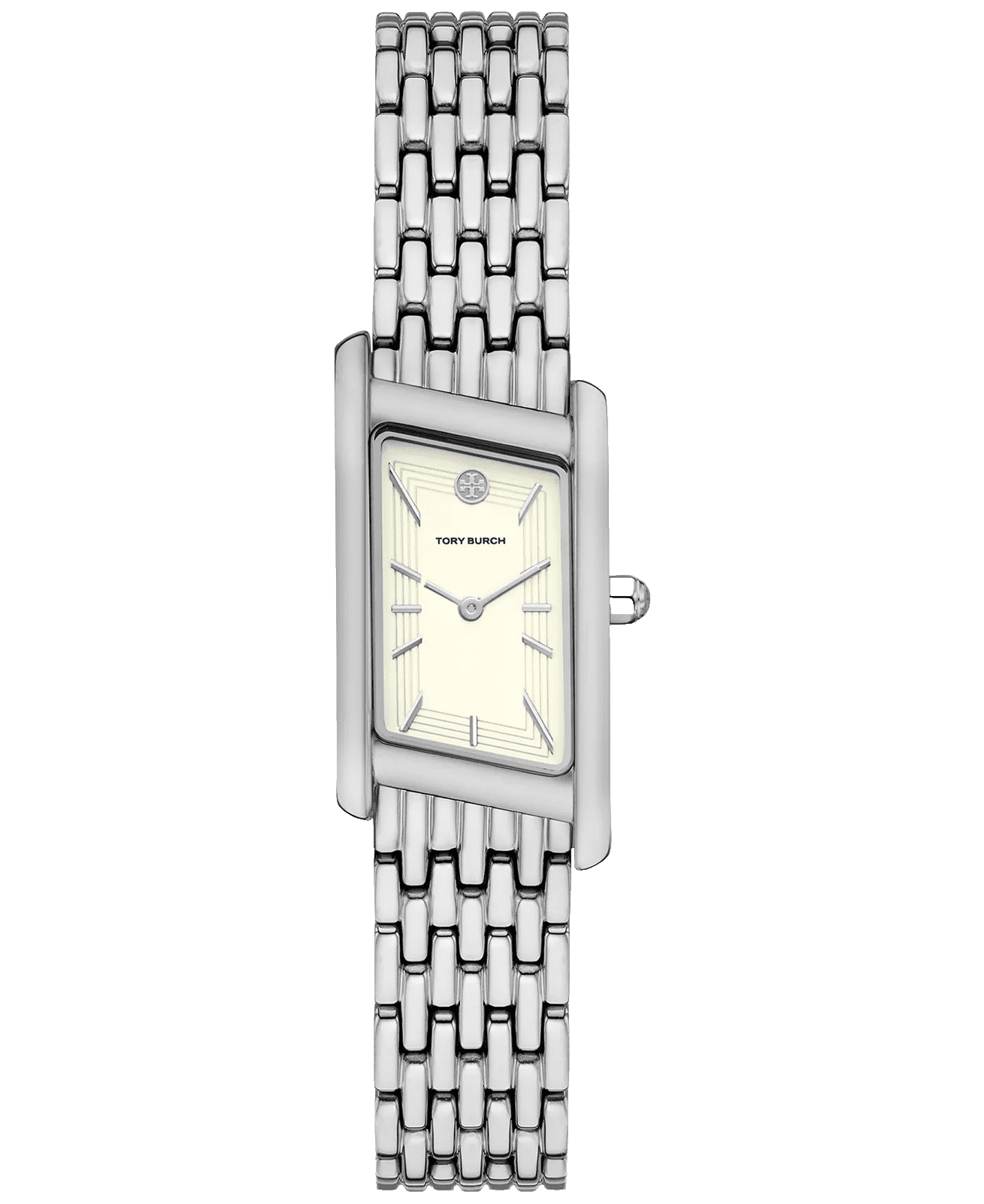 Tory‎ Burch TBW1252 Chronograph Silver Tone Stainless Steel Watch Ivory Dial Tory Burch Robinson Womens Two-Tone Gold Silver Watch, White  main image 4