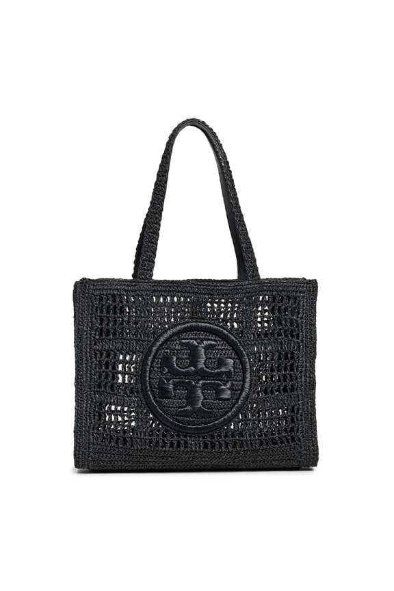 Ella Crochet Raffia Tote Bag In