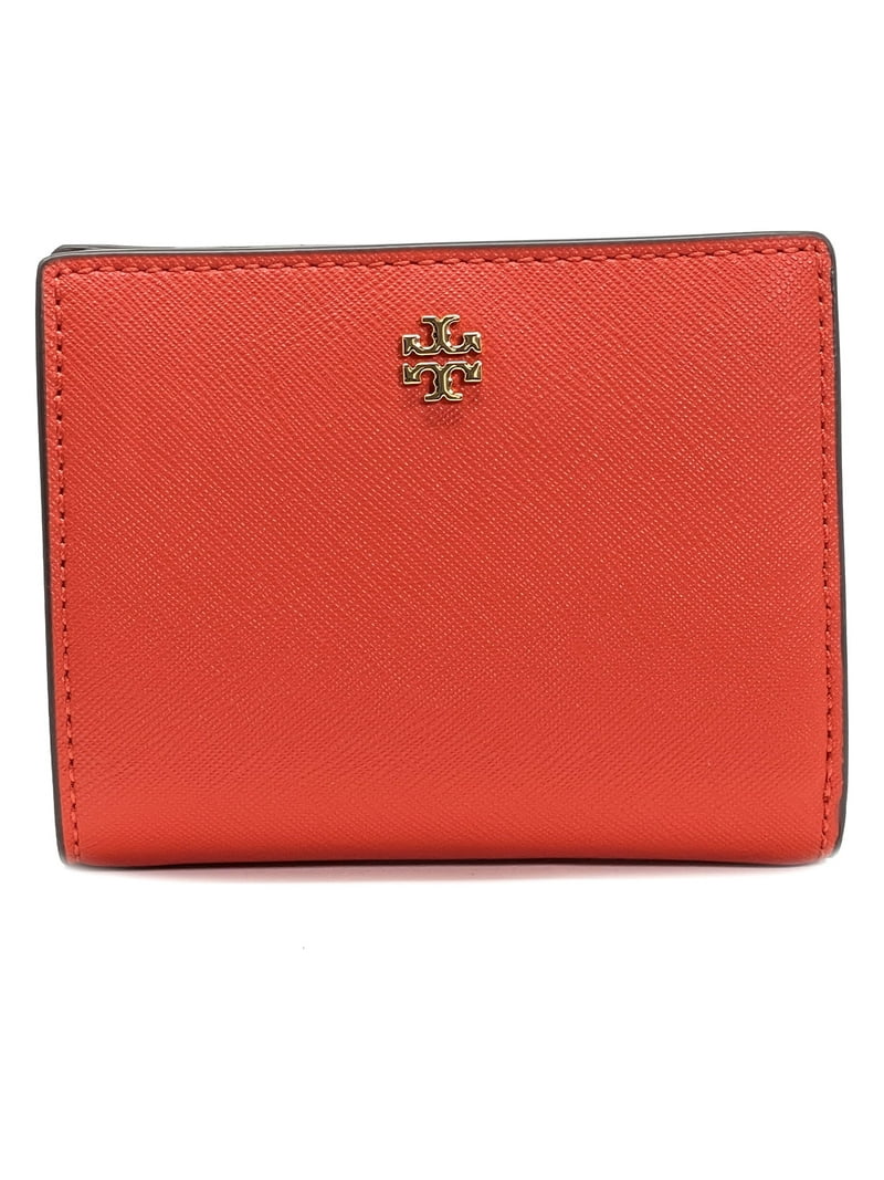 未使用TORY BURCH EMERSON FRENCH FOLD WALLET Tory Burch Women's Emerson Saffiano Leather Micro Wallet
