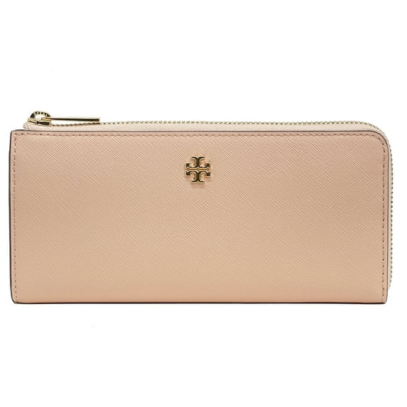 Tory Burch Emerson Saffiano Leather L-Zip Continental Wallet (Pink Quartz)