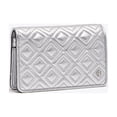 thumbnail image 1 of Tory Burch Fleming Metallic Slim Medium Wallet - Silver, 1 of 1
